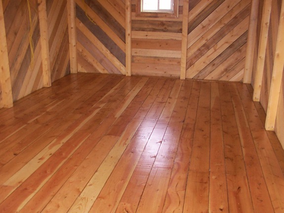 Floor Douglas-fir top rail cabins hand made by greenleaf craftsmen